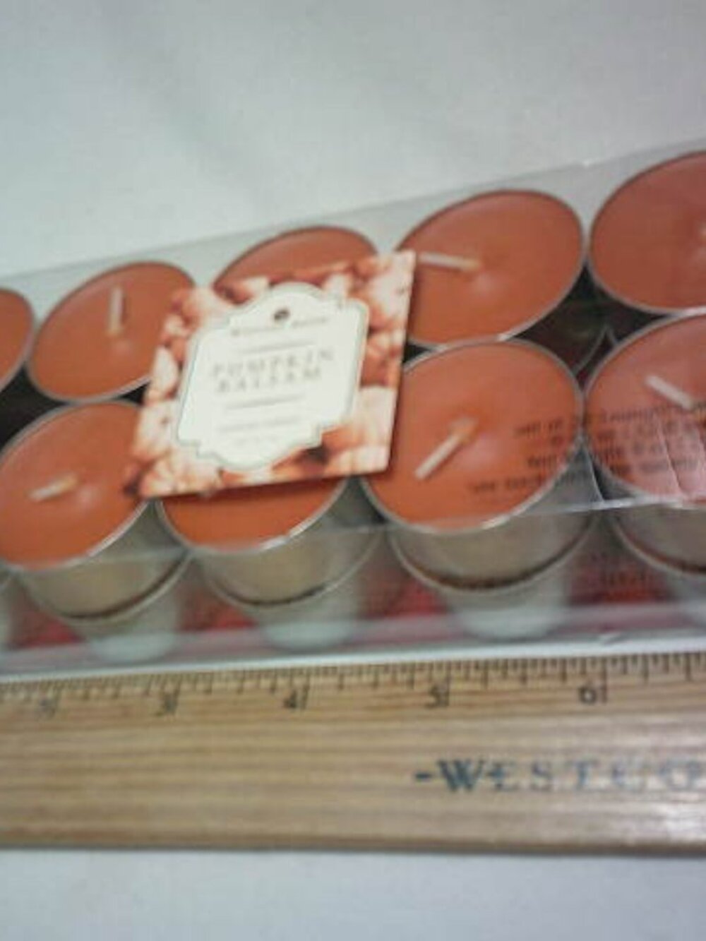 NEW SEALED PACK OF 20 WESTERN BROOK PUMPKIN BALSAM SCENTED TEALIGHT CANDLES 🎃🔥